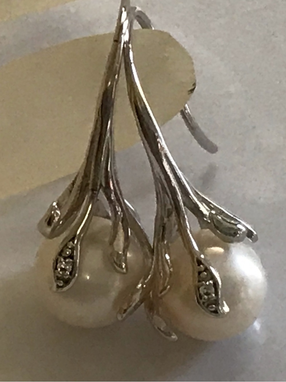 PAJ 925 Pearl Drop Earrings Sterling Silver